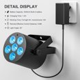 thumbnail image 4 of LED Stage Lights,Rechargeable RGBWA+UV DJ Par Lights, 6x10W UpLights W/ DMX/Remote Control for Parties Wedding Events Concert,4Pcs, 4 of 8