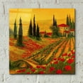 thumbnail image 4 of Epic Art 'Poppies of Toscano I' by Art Fronckowiak, Acrylic Glass Wall Art, 12"x12", 4 of 8