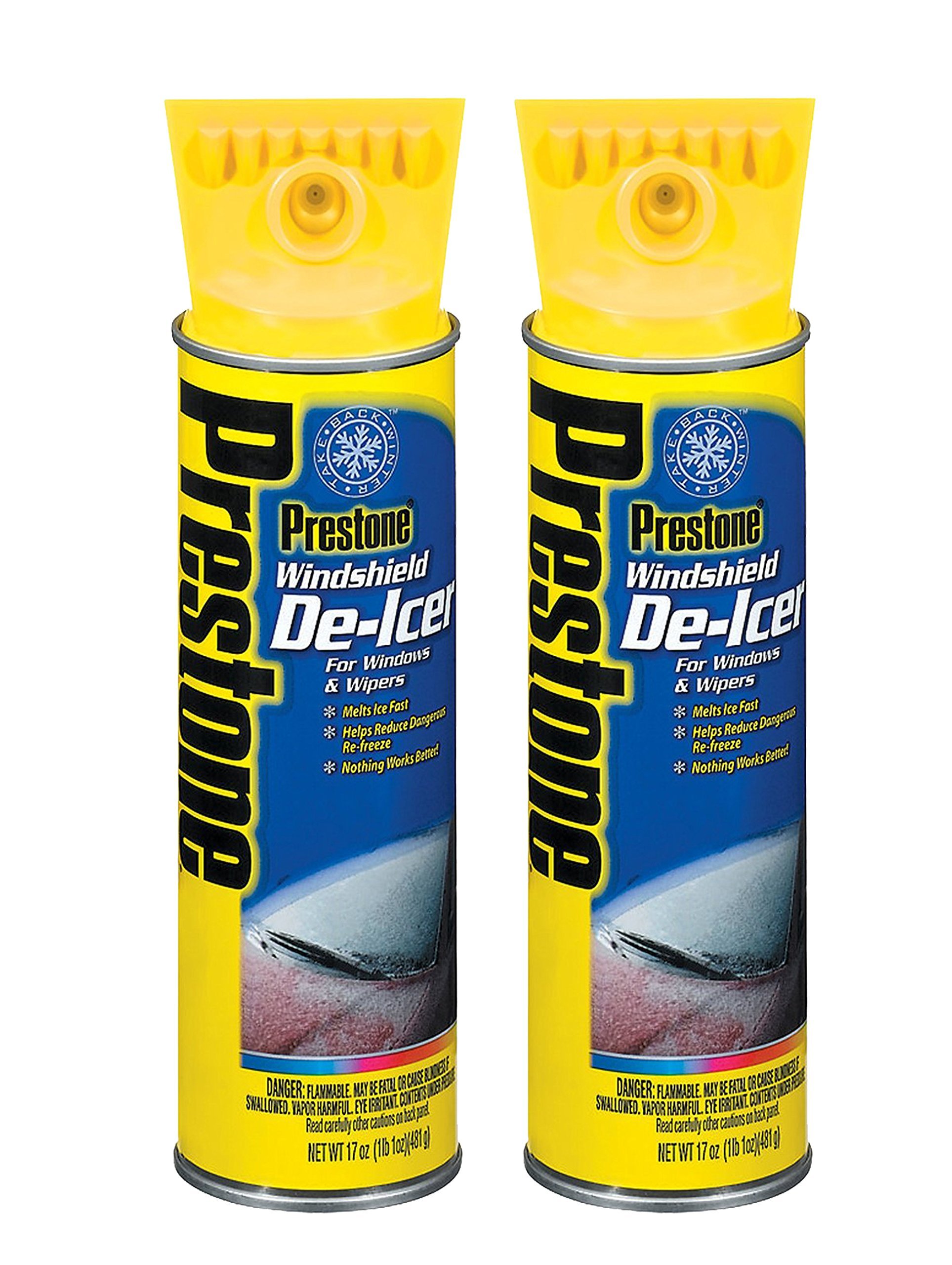 Prestone AS244 Windshield DeIcer 17 oz. Aerosol (TWIN PACK