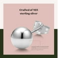 thumbnail image 7 of Kezef Ball Stud Earrings Silver Sterling Polished Round Ball 10mm Hypoallergenic, 7 of 7