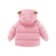 thumbnail image 4 of Dezsed Baby Girl Boy Winter Fleece Coats Toddler Warm Puffer Jackets Kids Full Zip Hooded Down Outerwear 4-5 Years Pink, 4 of 4