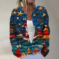 thumbnail image 3 of QATAINLAV Womens Christmas Button Up Sweater Ugly Santa Print Knit Cardigan Tops Xmas Casual Long Sleeve Winter Knitted Cardigans Multicolor M, 3 of 6