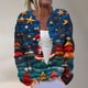 thumbnail image 4 of Cárdigan de mujer, cárdigan de manga larga, ahuecado, color sólido, chaqueta informal, parte superior de poliéster para mujer, 4 of 6