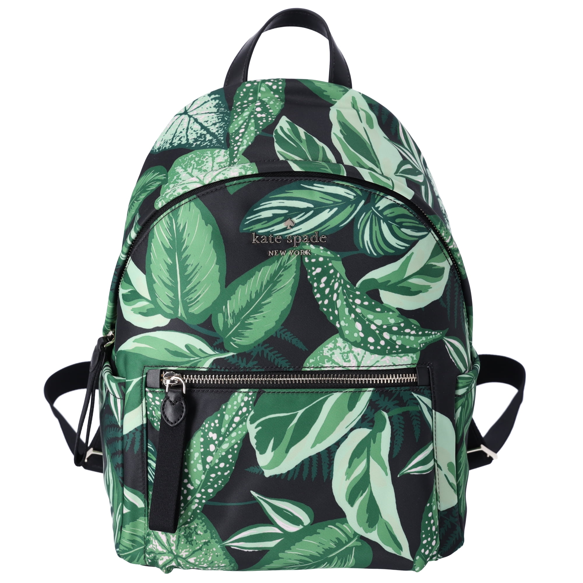 Kate Spade Mia Floral Backpack Black Multi Tossed Blooms Coated Canvas Flap Bag Kate Spade Flower Monogram Mia Flap Backpack Black Multi  main image 4