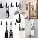 thumbnail image 3 of Black Heavy Duty Wall Mounted Coat Hooks, 4 Pack Single Hooks for Hanging Clothes, 3 of 5