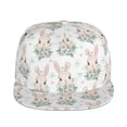 thumbnail image 2 of Balery Baseball Cap Flat Bill Hats for Men Adjustable Size for Running Workouts and Outdoor Activities All Seasons Dad Hat(Rabbit And Flower ), 2 of 9