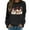 Black, variant on Bibifish Womens Sweatshirts Valentine Dog & Heart Graphic Crewneck Sweatshirts Cute Pet Pattern Family Gathering Outings Adorable Pullover