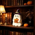 thumbnail image 3 of Halloween Ghost Decor, Wooden Table Centerpieces Halloween Decorations Indoor Cute Trick Or Treat Candy Sign Blocks for Home Shelf Party A, 3 of 6