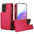 thumbnail image 2 of for Samsung Galaxy A53 5G Crossbody Wallet Phone Case with Card Holder&Zipper, Back Flip Folio PU Leather Kickstand Card Slots Double Magnetic Clasp Shockproof Case for Women Girls,Red, 2 of 8