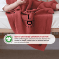 thumbnail image 3 of Little Dedi 100% Organic Cotton Baby Knitted Blanket with Gift Box - Soft Toddler, Crib, Stroller Blanket - Neutral Swaddle and Receiving Blanket for Newborns, 30"x40", Amberglow, 3 of 8