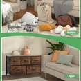 thumbnail image 4 of 【Holiday Deal】5-Drawer Dresser, Space-Saver Storage Organizer with Fabric Bins & Wood Top, Easy Assembly for Bedroom, Nursery, Entryway, Rusty Brown, 4 of 9