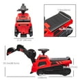 thumbnail image 3 of Aosom Excavatrice Bulldozer 3 en 1 à Chevaucher, Rouleau Compresseur avec Musique, Rouge, 3 of 10