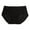 Black, variant on Women's Thin Ice Silk Panties Sexy Lace Trim Breathable Mid Waist Briefs Pink M