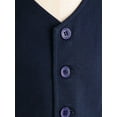 thumbnail image 5 of Runhomal Kids Boys 4 Buttons Single Breasted Formal Tuxedo Vest Suit Jacket Gentleman Waistcoat for Navy Blue 8, 5 of 7