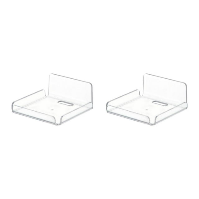 ZheElen Elegant Floating Shelf Stand for Living Room Convenient Storage Solution Vinyl Acrylic Style A 2Set