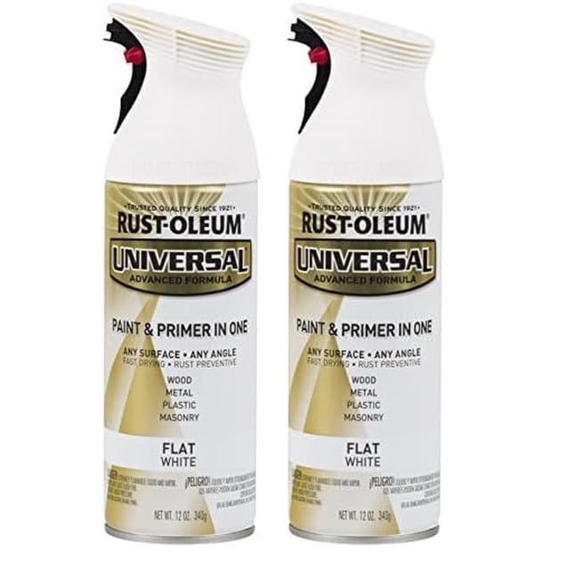 Pintura en aerosol Rust-Oleum universal para todas las superficies planas, color blanco, 355 m