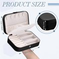 thumbnail image 2 of Travel Jewelry Case PU Leather Jewelry Boxes Bridesmaid Gift Box Double Layer Jewelry Organizer Display Holder C, 2 of 5