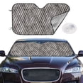 thumbnail image 3 of Lsque Black White Stripes Car Windshield Sun Shade | Accordion Folding Style Auto Shade for Car Truck SUV Van | Blocks UV Rays Sun Visor Protector | Small, 3 of 7