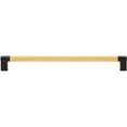 thumbnail image 2 of Stone Harbor Hardware Urban Cabinet Pull, 256 Millimeters, Satin Brass with Matte Black Ends, 2 of 3