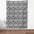 thumbnail image 4 of Abstract Fabric by the Yard, Monochrome Tropical Palm Leaves Banana Plant Areka Frond Pattern, Upholstery Fabric for Dining Chairs Home Decor Accents, Charcoal Grey and White by Ambesonne, 4 of 5