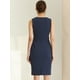 thumbnail image 3 of Vestido de trabajo sin mangas Allegra K Azul marino oscuro S, 3 of 6