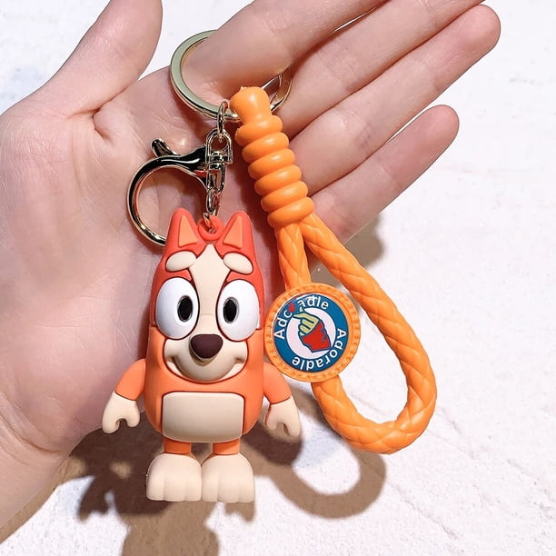 Cartoon Bluey Family Doll Creative Car Chain Keychain Bag Pendant Couple Exquisite Small Gift Children's Backpack Pendant Gift