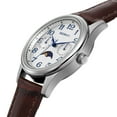 thumbnail image 2 of BERNY Dress Watches for Women, MultiFunction Leather Watch with Moon Phase, Day & Date Calendar, Stainless Steel Case, Easy to Read, Waterproof, Ladies Analog Quartz Wrist Watch (White), 2 of 7