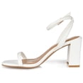 thumbnail image 2 of Journee Womens Chasity Open Square Toe Block Heel Sandals, 2 of 8