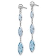 thumbnail image 2 of 14K WG Blue Topaz Post Earrings in 14k White Gold, 2 of 3