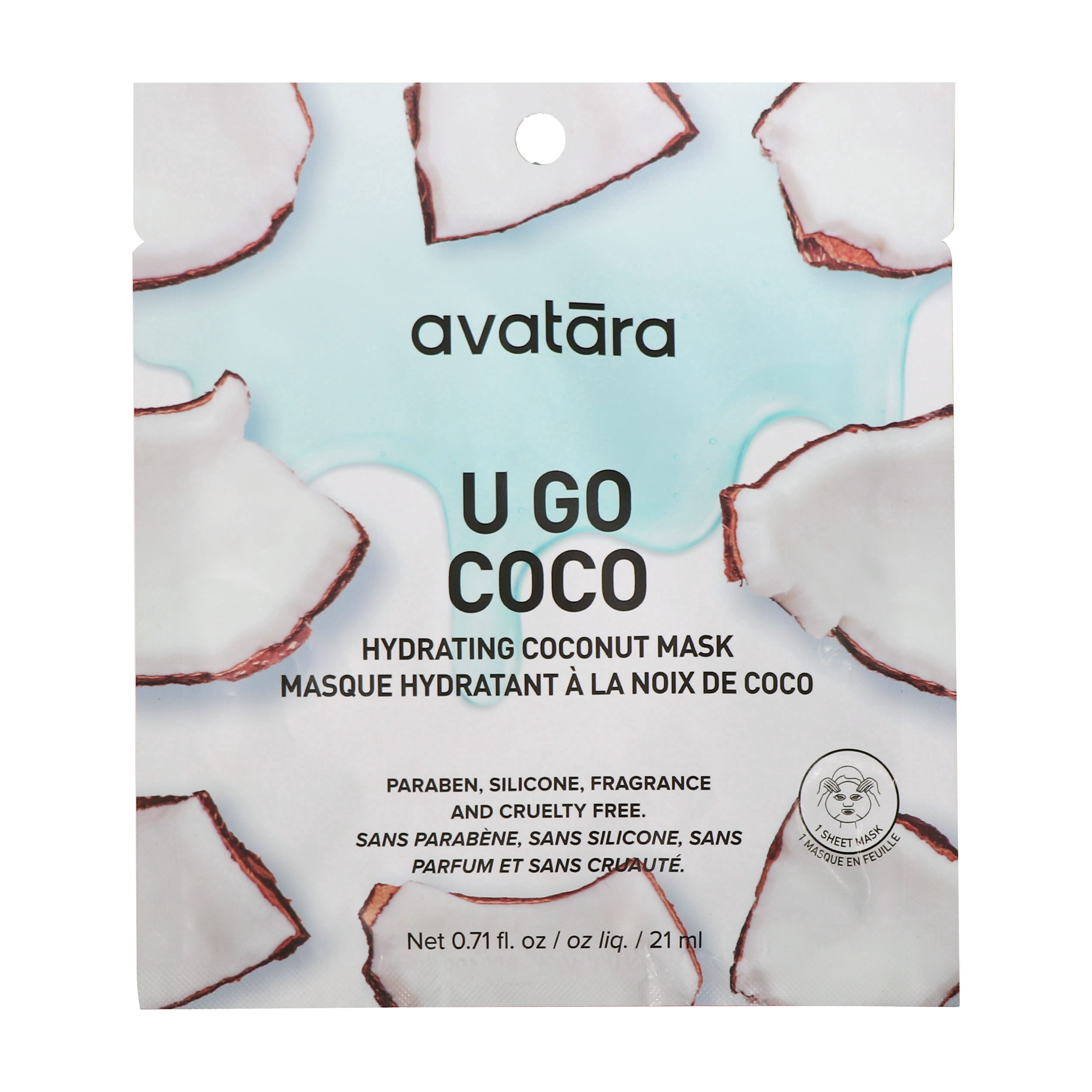 Avatara U Go Coco Face Mask, 5 Pack