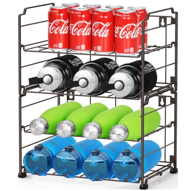 Water Bottle Organizer Hoom Decor Adjustable Can Storage, 2 Pack