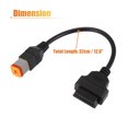 thumbnail image 3 of Unique Bargains 6Pin to OBD2 Diagnostic Scanner Adapter Cable for Harley Davidson Motorbike OBDII 16Pin to 6Pin, 3 of 6