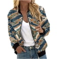 thumbnail image 1 of Chaquetas y abrigos casuales sin capucha de manga larga para mujer Sudadera holgada de manga larga con cremallera Chaqueta informal de béisbol de punto grueso Chaqueta de poliéster para mujer, 1 of 5