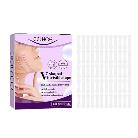 EELHOE 60Pcs/Box V-shaped Invisible Tape Skin-friendly Elastic