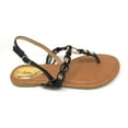 thumbnail image 3 of Victoria K Women's Multi Knots With Metallic Beads and Gold Centered Ring Sandals, 3 of 4