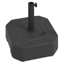 SAZYY Square Umbrella Base Holder, 55lb Heavy Duty Outdoor Stand, Fill with Stand or Water, Patio Umbrella for Garden Poolside, Black 