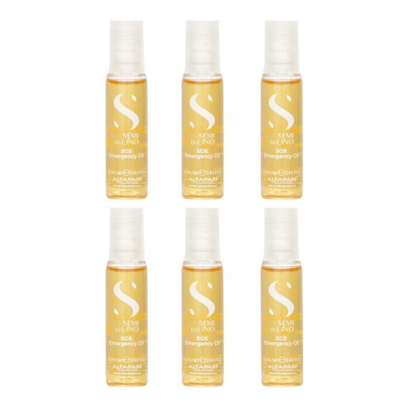 Semi Di Lino Reconstruction SOS Emergency Oil by Alfaparf Milano for Unisex - 6 x 0.44 oz Oil