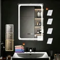 thumbnail image 1 of Espejo De Baño Con Luz Led Táctil 50x70cm Rectangular, Espejo Decorativo Cuadrado De Pared, Touch 3 Modos,tgozvzre,espejo Con Luz Ledtouch,eliminación De Niebla,función De Visualización De Hora, 1 of 11
