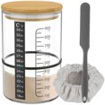 thumbnail image 4 of Sourdough Starter Jar Set, 30 oz Wide Mouth Glass Fermentation Jar with Date-Marking Feeding Band, Thermometer Strip, Silicone Spatula, 7-Piece Set, 4 of 11