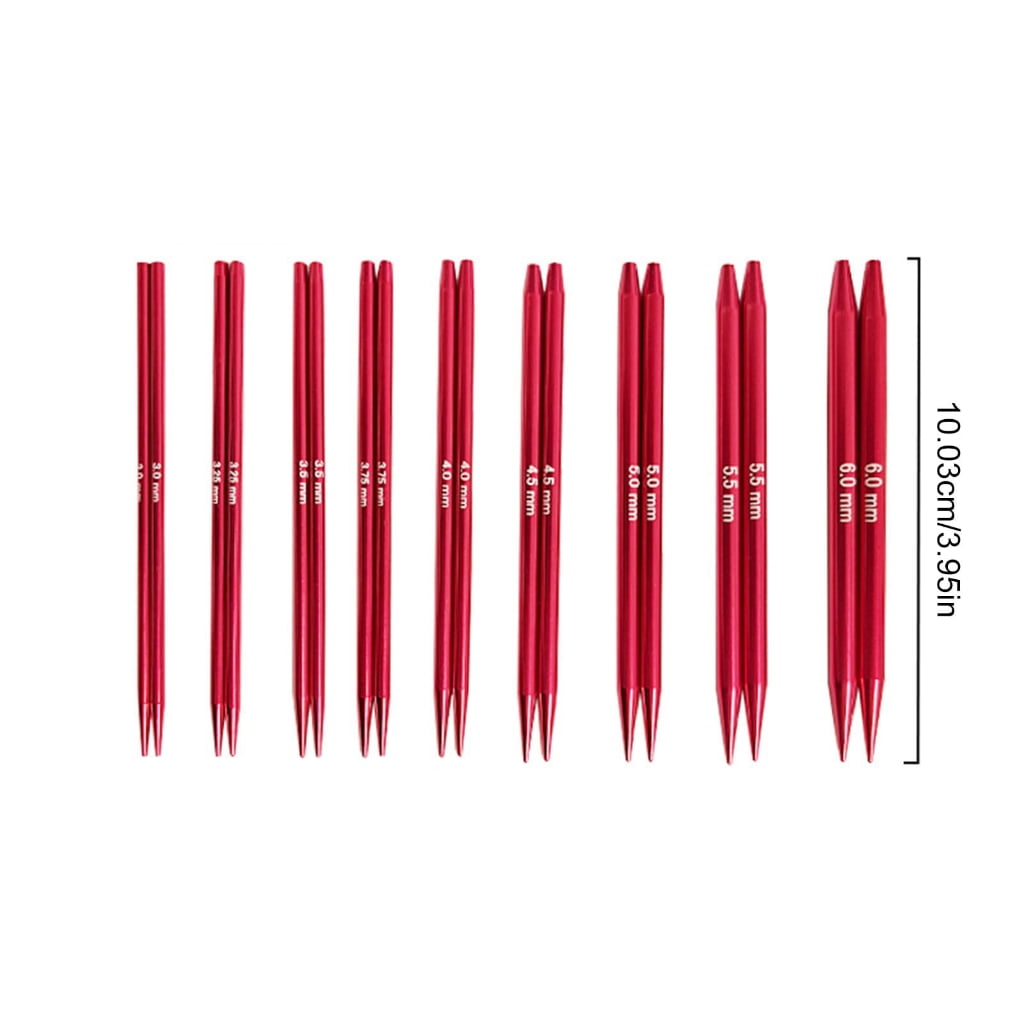 ZPAQI 9Pairs Aluminum Interchangeable Circular Knitting Needle for Sweater Sock Bag