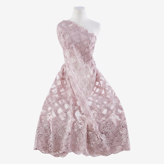 Zelouf Anastasia Heavy Corded Emb  , Sewing, DIY, Crafts Fabric by the Yard, Rose Mystery, 3 Yard