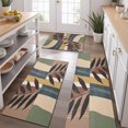 thumbnail image 2 of Brown Boho Geometric and Plant Pattern Kitchen Rugs Sets Of 3,Kitchen Runner Rugs Non Skid Washable,Decorative Kitchen Floor Mats for Kitchen,Sink,Laundry,17"x30"+ 17"x47" + 17"x59", 2 of 6