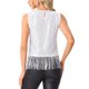 thumbnail image 3 of INSPIRAR CHIC Blusas de Fiesta para Mujeres con Flecos de Lentejuelas Sin Mangas Cuello Redondo Camisetas Brillantes XS Blanca, 3 of 5