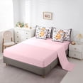 thumbnail image 5 of Erosebridal Kids Cute Capybara With Boba Tea Bedding Comforter Set 7-Piece,Boys Girls Black Bow Tie Geometric Plaid King Bedding Sets,Pink Reversible, 5 of 6