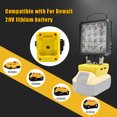 thumbnail image 4 of Luz de trabajo LED para exteriores, iluminación de ingeniería, adecuada para DeWalt Dewei DCB200, batería de litio, carga rápida USB dual, 4 of 5