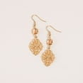 thumbnail image 3 of Howard's Faceted Rose Glass Bead Small Filigree Drop Dangle Earrings for Women, 3 of 3