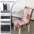 thumbnail image 6 of TSOVTHRID Strawberry Floral Patchwork Print Quilted Dining Chair Slipcovers Comfy Adjustable Chair Cushion Covers with Detachable Strap Practical Stain Resistant Seat Covers, Set of 4, 6 of 7