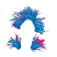 thumbnail image 4 of Disfraz de chal de plumas con dos muñequeras, disfraz creativo de cosplay para mascarada. Azul Rosa Rojo, 4 of 9