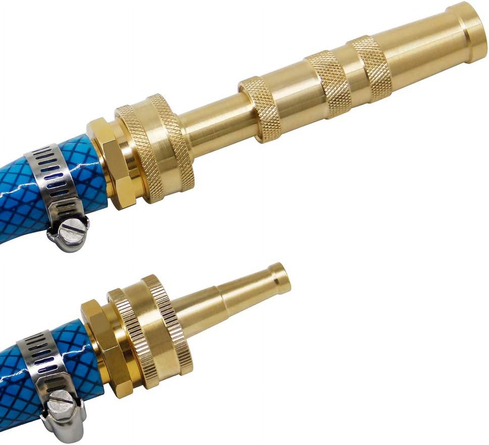 Solid Brass Heavy Duty Adjustable Twist Hose Nozzle Jet Sweeper Nozzle, TWIS3231