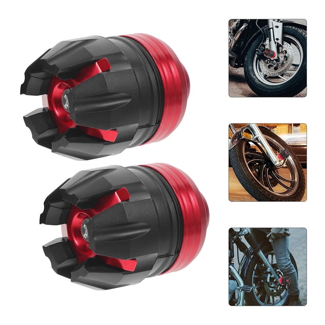 LABSERRON 4 Pcs Glisseurs de Cadre de Fourche avant Rouges Protecteurs de Roue de Moto Installation Facile
